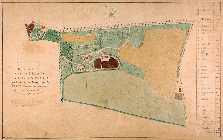 kaart A.D. 1820landgoedSchoonoord
